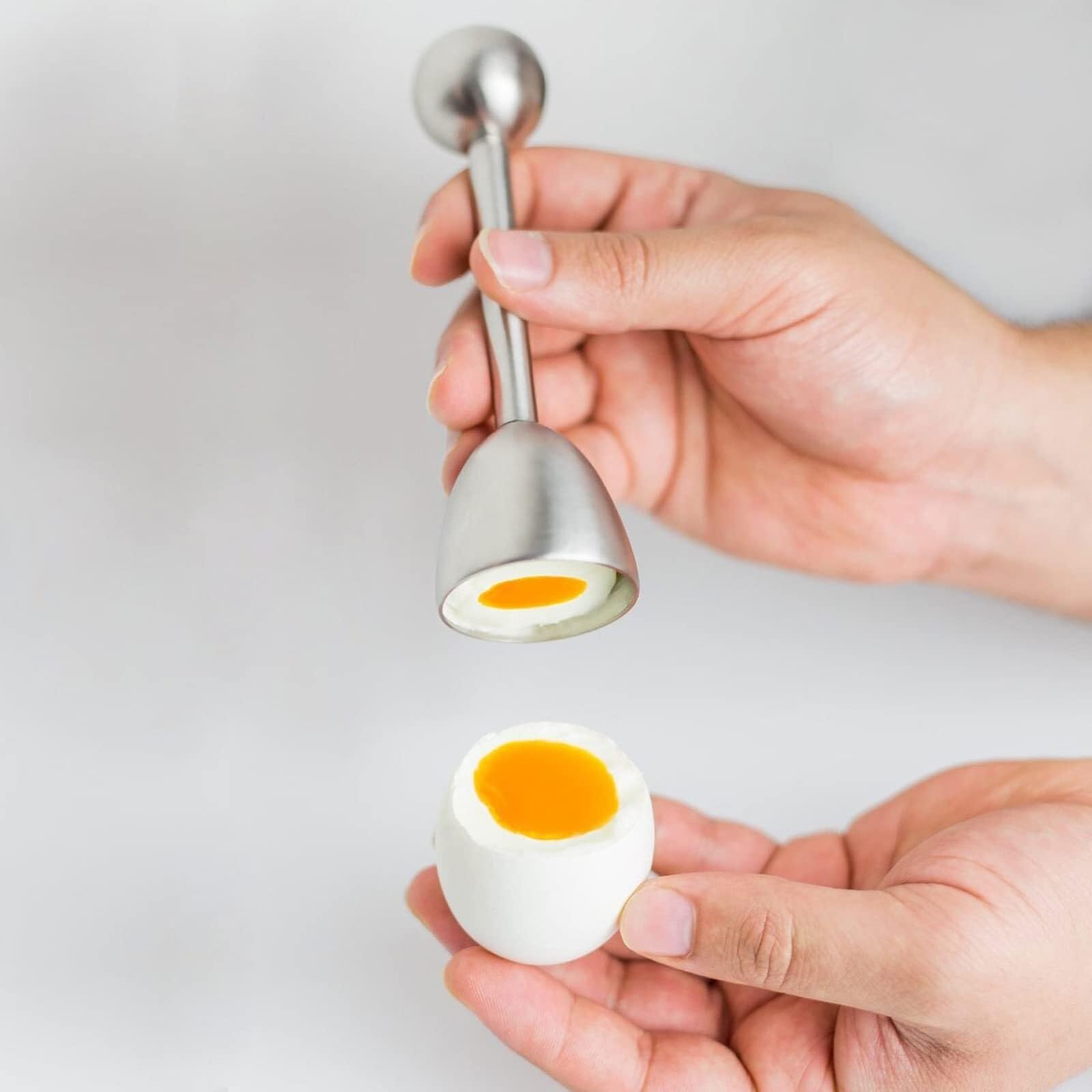 Set di 5 tagliauova in acciaio inox, perfetto per uova sode, strumento da cucina per una facile rimozione del guscio d'uovo