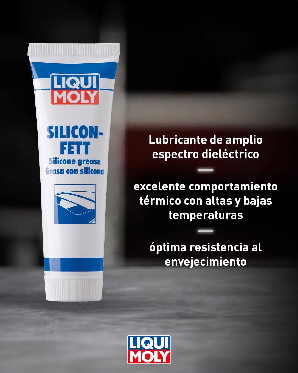 Liqui Moly Grasa con Silicona Transparente, 100 g, Grasa lubricante, SKU 3312