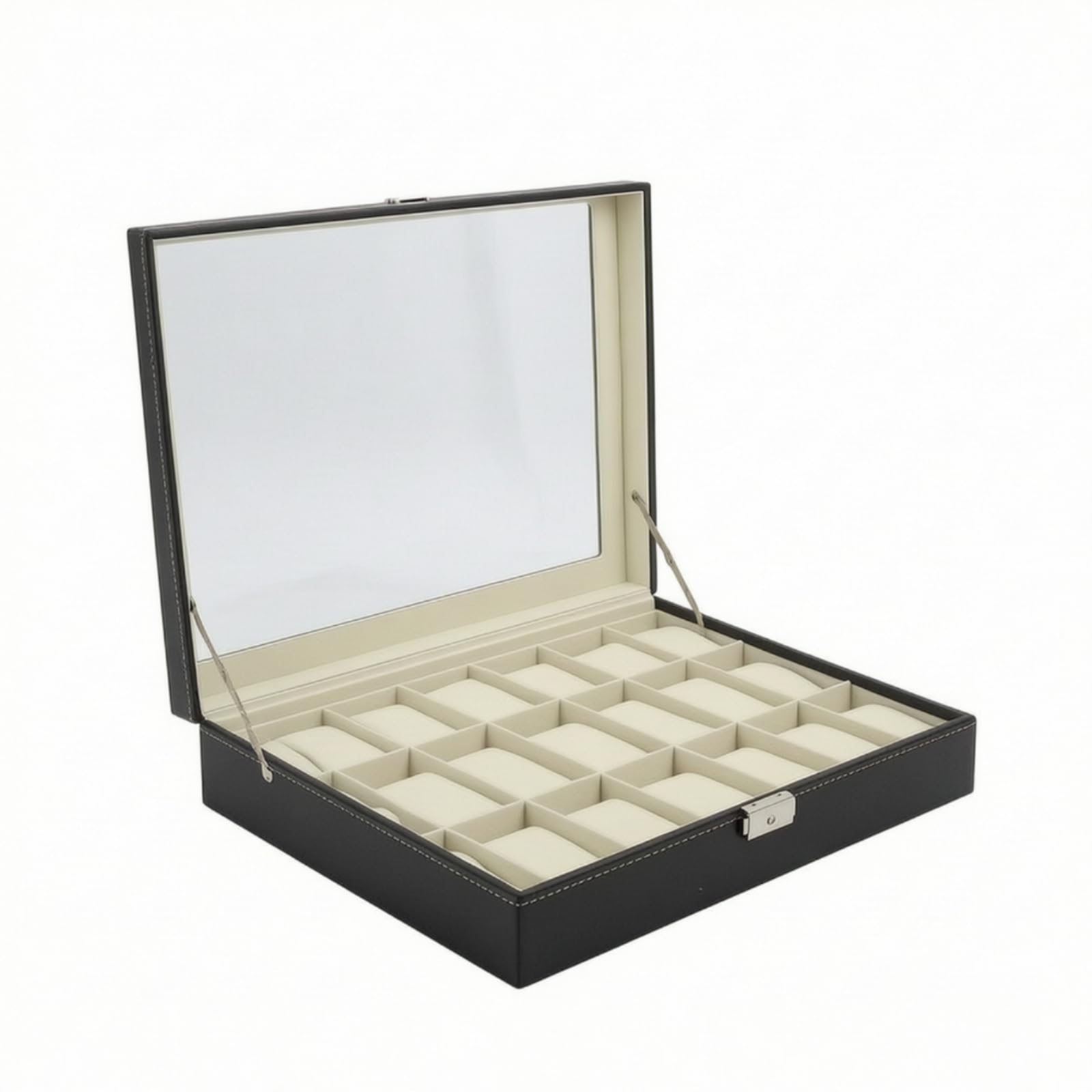 Organizador Relojes con Tapa Elegante Estuche Suave Caja para Hombres
