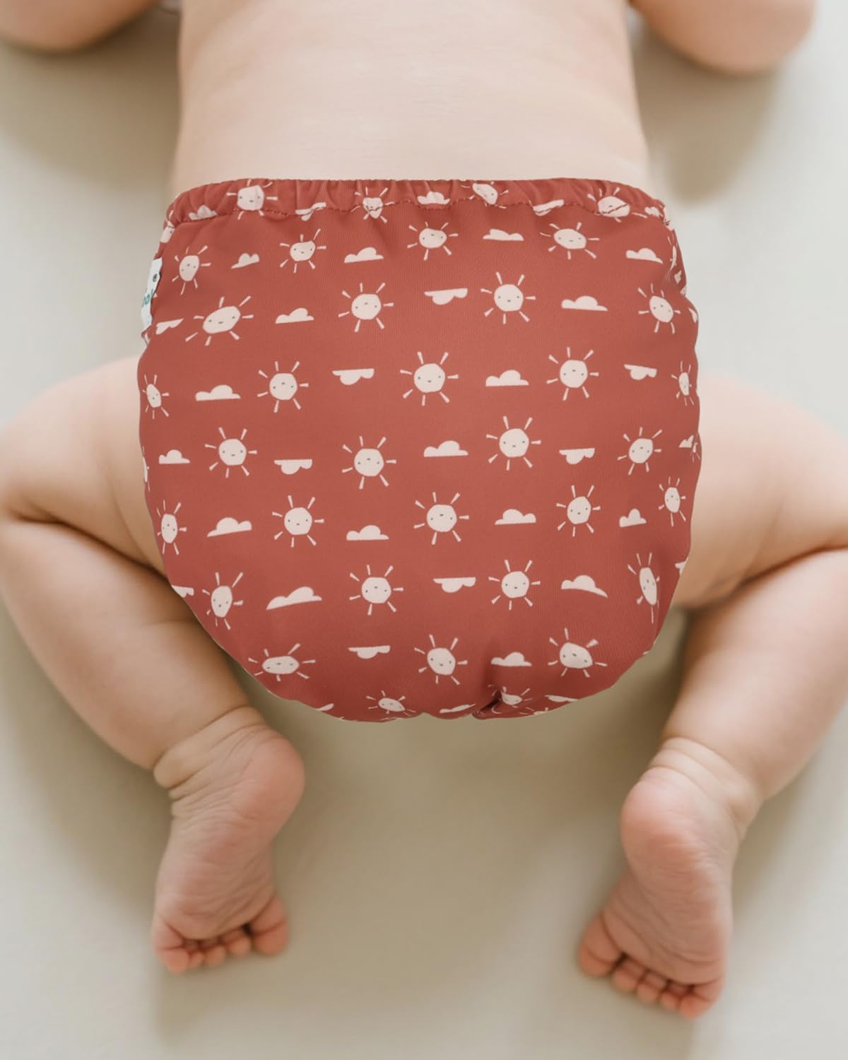 babygoal Baby Cloth Cover for Prefolds,Flats or Fitted Diapers– Adjustable, Reusable, Waterproof Swim Diaper Cover - Image 4