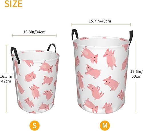 Miniatura 4 de AFHYZY Cesto de ropa sucia grande plegable con asas, fácil de transportar, cesta de almacenamiento redonda para ropa sucia, cesta de manta para