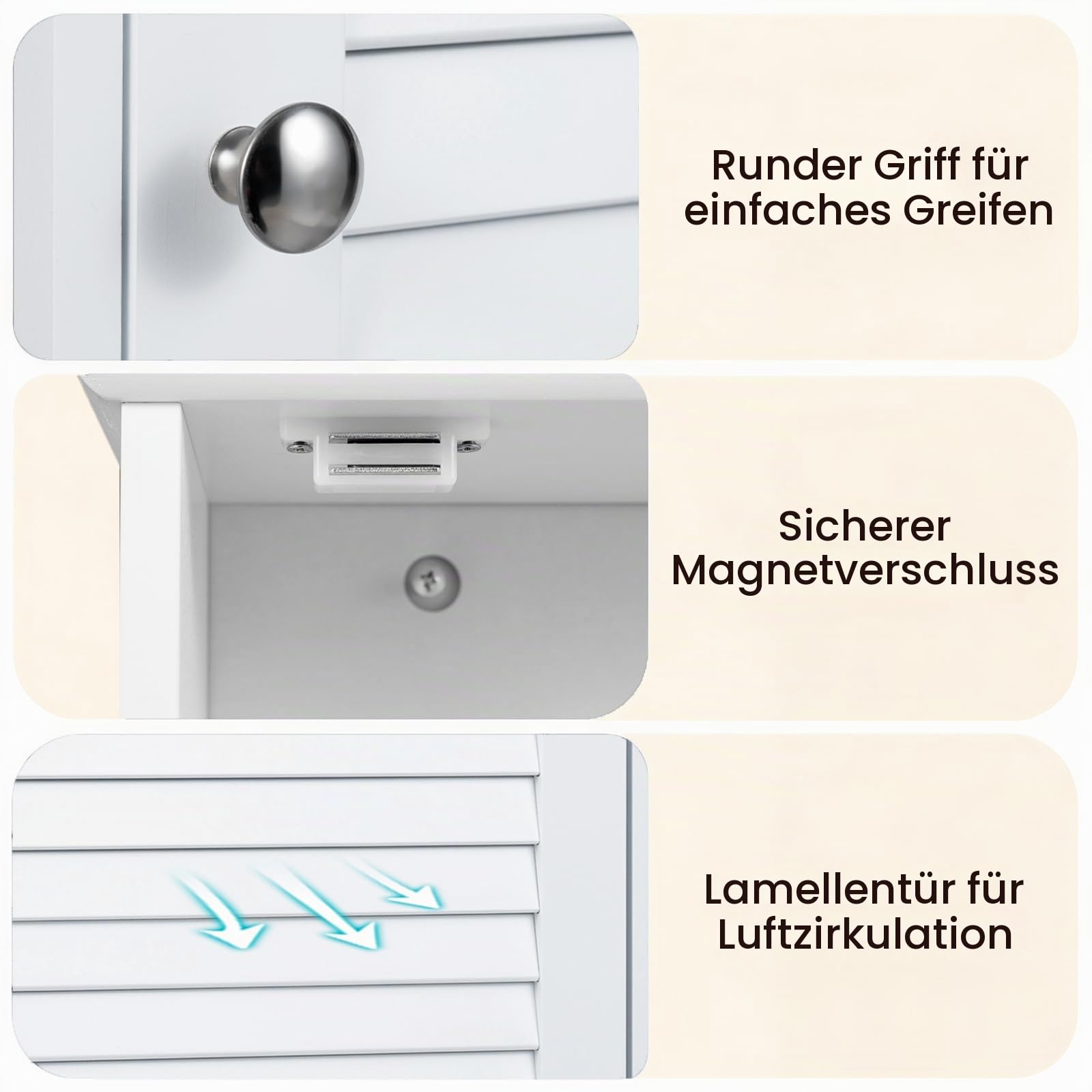 LIFEZEAL Hängeschrank Badezimmerschrank, Wandschrank mit Tür & Verstellbarer Ablage, Wandschrank Badschrank wandmontage, Küchenschrank Medizinschrank, 42 x 17 x 70 cm