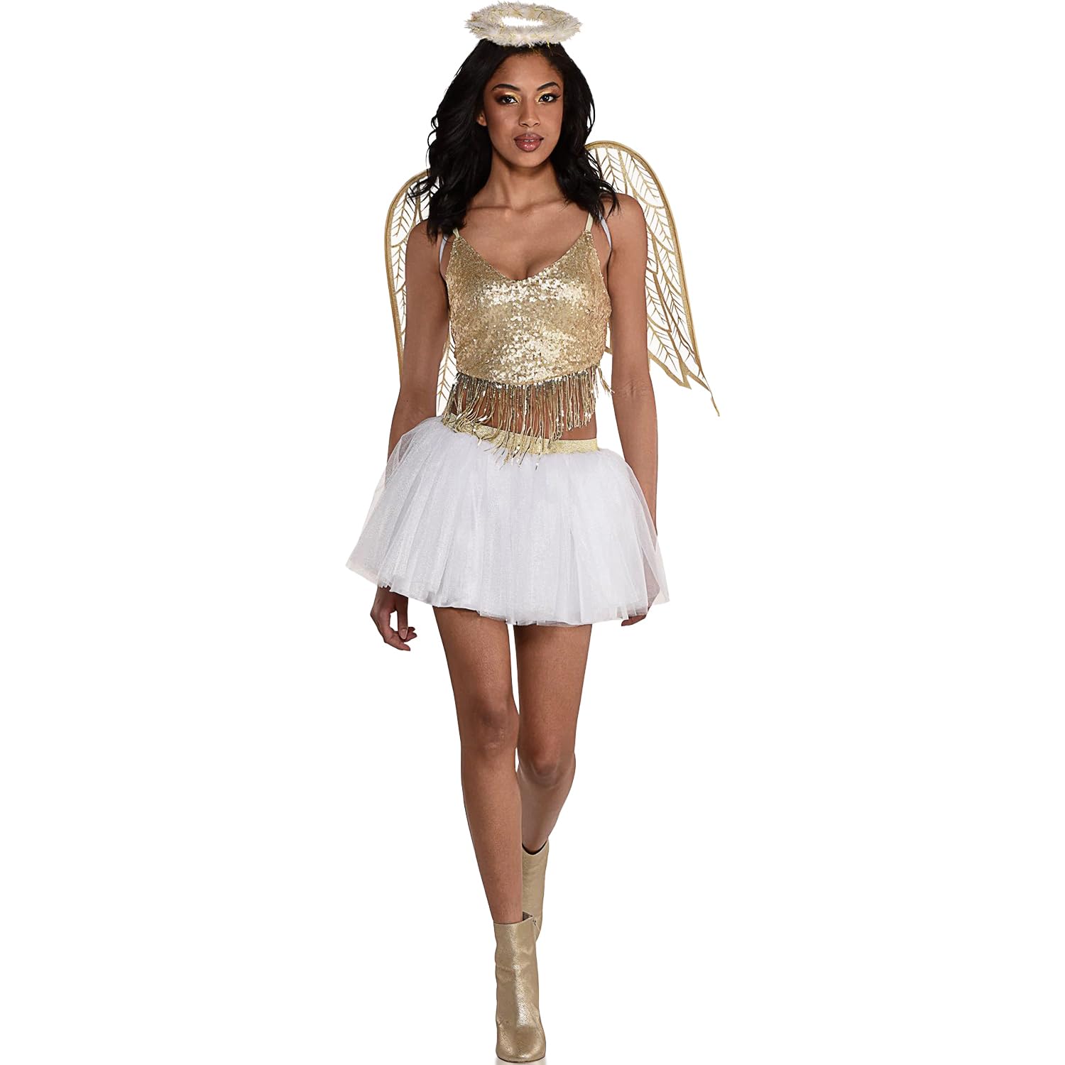 White & Gold "Heaven On Earth" Costume - Womens (Size Small 2-4) - Luxurious & Comfortable Outfit Perfect For Halloween, Parties & Cosplay - 1 Set