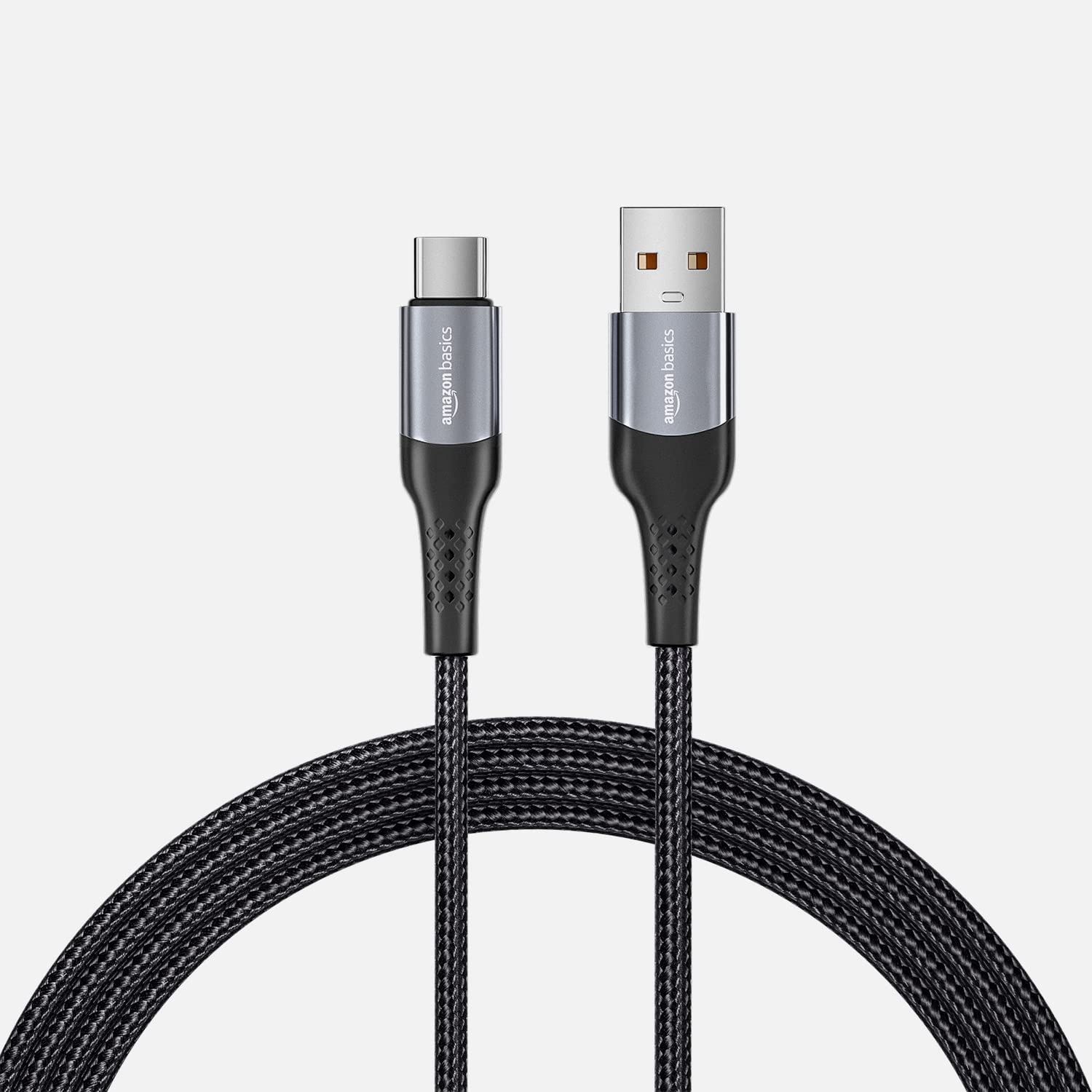 amazon basics Braided 3A Usb A To Usb Type C Fast Charging Data Cable For Smartphone (Black/White 1.2 Meter)-image-30