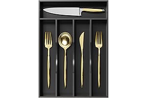Greenual Black Silverware Organizer: Keep Your Kitchen Organized & Tidy