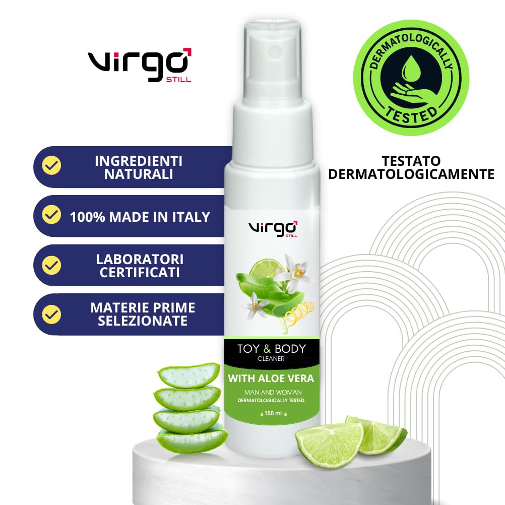 Spray Toy Cleaner Antibatterico - Disinfettante intimo donna e uomo - Detergente intimo antibatterico uomo e donna - 150ml