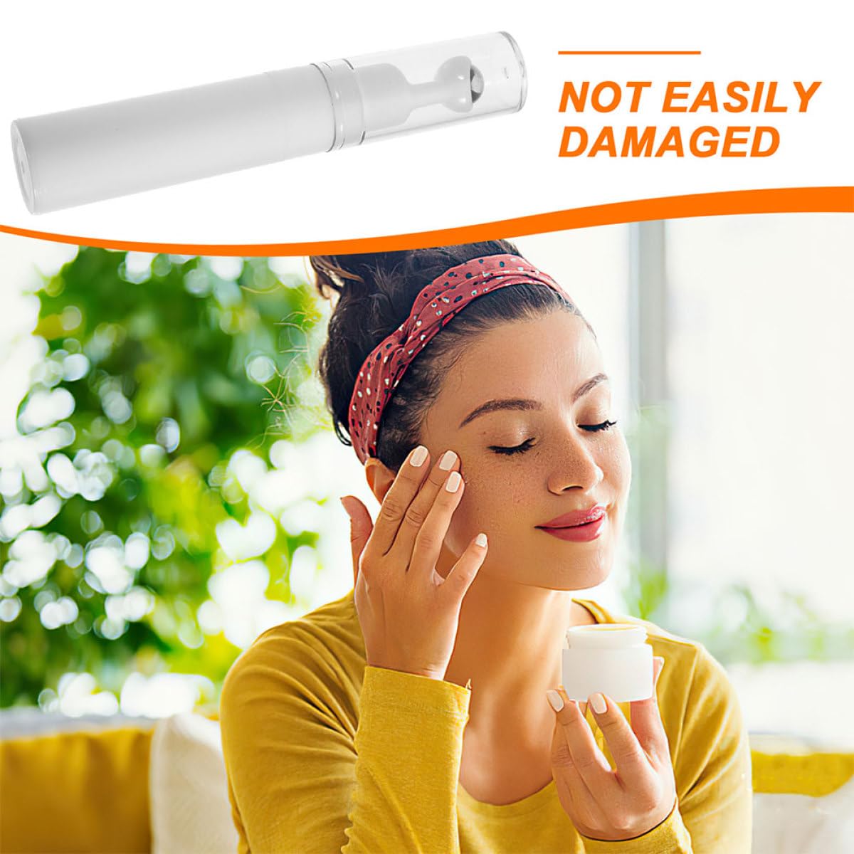 Botella Aplicadora de Crema para Ojos Recargable de 15 Ml, Acrílico Blanco, Tamaño Portátil Adecuado para Viajes y Uso en Bolso
