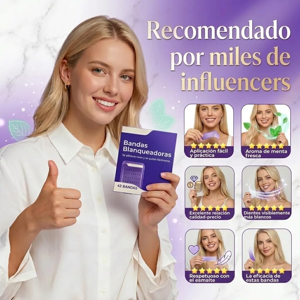 Teeth Whitening Strips Purple, Tiras Blanqueadoras Dientes Autoadhesivas Anti-Amarilleo para Eliminar Manchas de Cafe Te y Tabaco Regalo: cepillo de dientes ((3 Pieces - 12 Pcs))