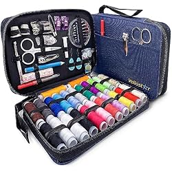 Easy to Use Navy Blue Sewing Kit for Adults and Kids - Needle and Thread Kit with Sewing Supplies and Accessories for Fixing Buttons & Small Repairs, Basic Travel Mending Set for Beginners