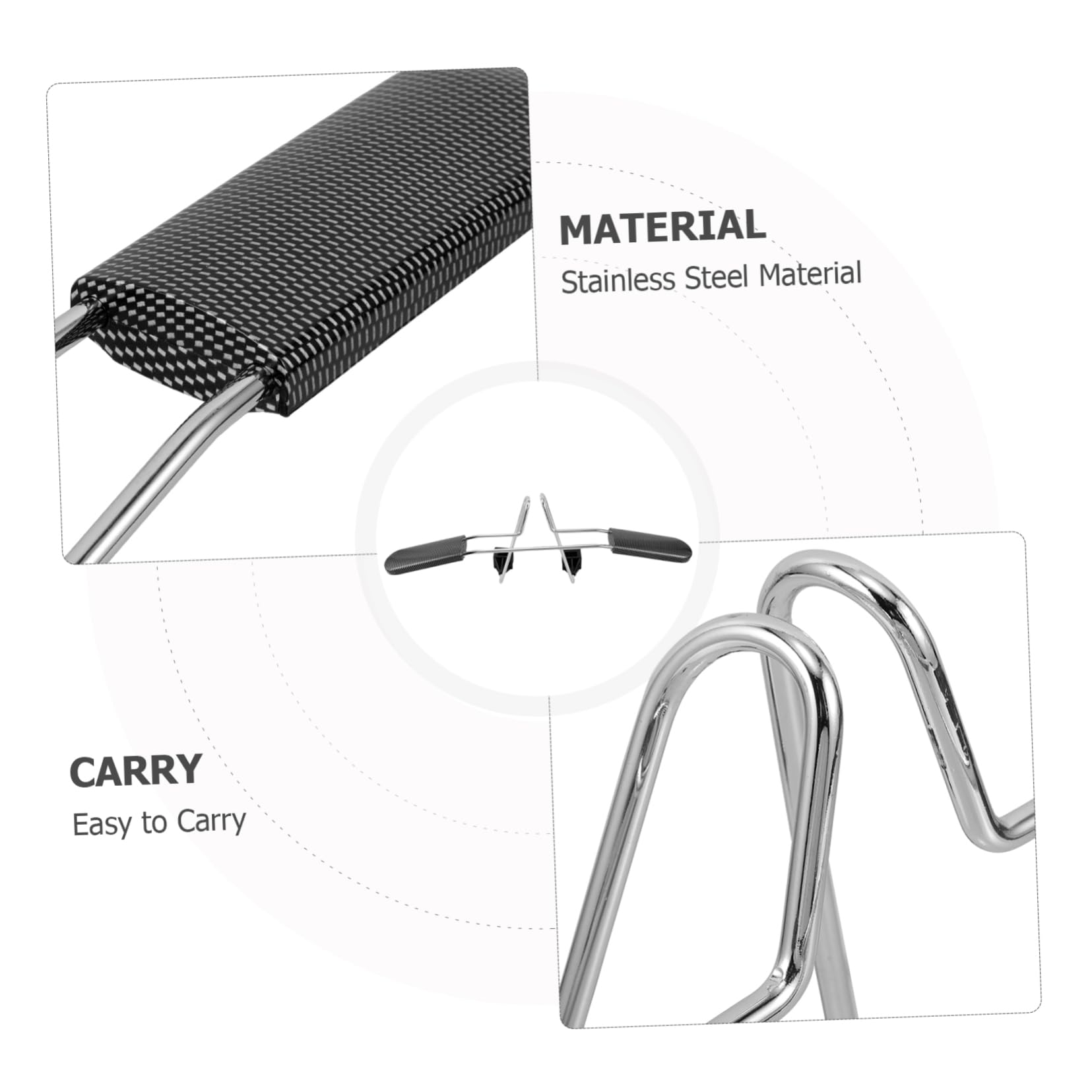 Didiseaon Gruccia per Auto in Acciaio Inossidabile e Fibra di Carbonio, Porta Appendiabiti Portatile Installazione Facile, Adatta a Viaggi e Camicie e Giacche, Retrattile 40-52cm