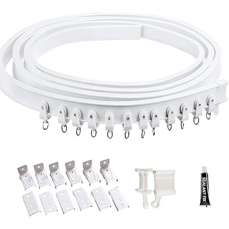 Amazon 曲がる カーテンレール 切断用金鋸付き マグネットランナー付き 出窓 間仕切り 取り付けかんたん シングルringo 2m カーテン レール ポール オンライン通販