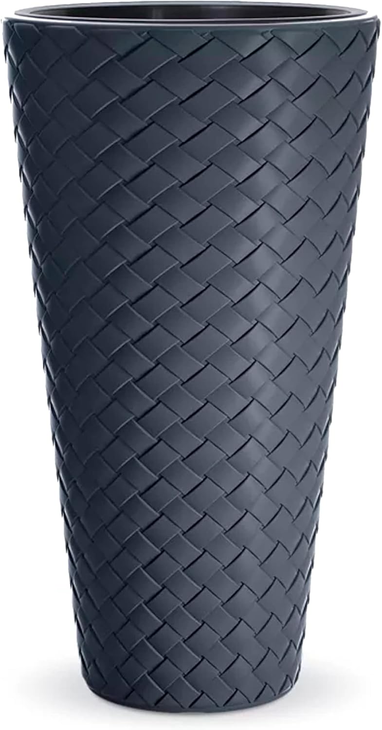 Prosper Plast Matube Slim Flowerpot, 3 x 55 cm, Anthracite, 3x3x55 cm