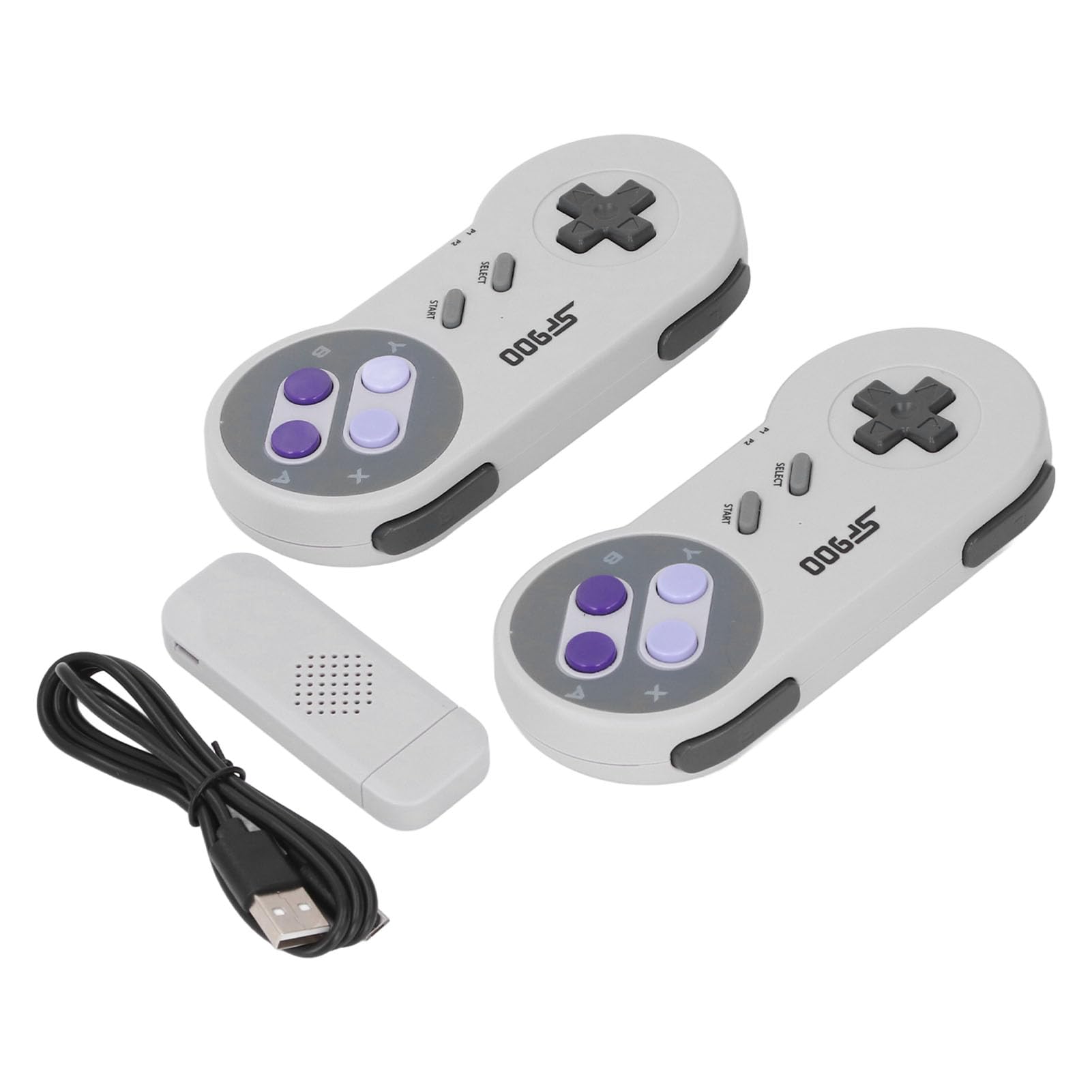 Coppia di console di gioco wireless con slot per schede di memoria Plug and Play ergonomiche retro video stick per TV SFC
