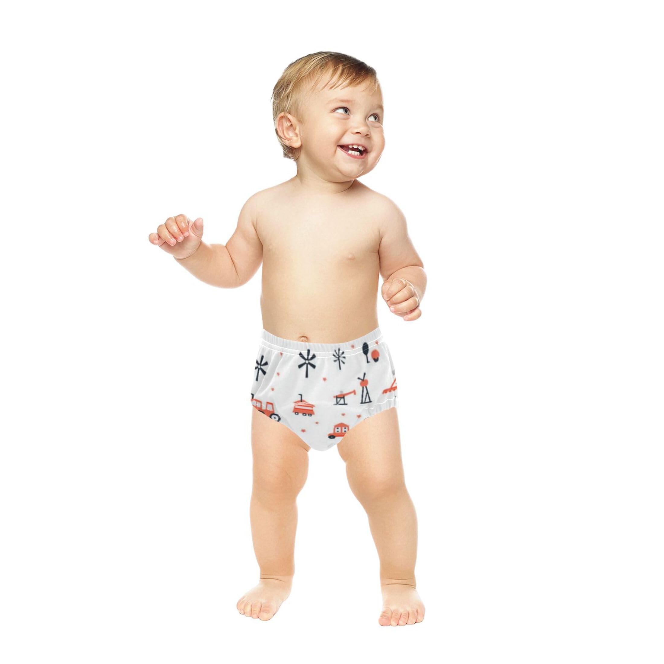 Foiosoh Baby Infant 3 Packs Potty Training Undies Soft Cotton Nighttime Training Pants for Boys Girls Car Tractor