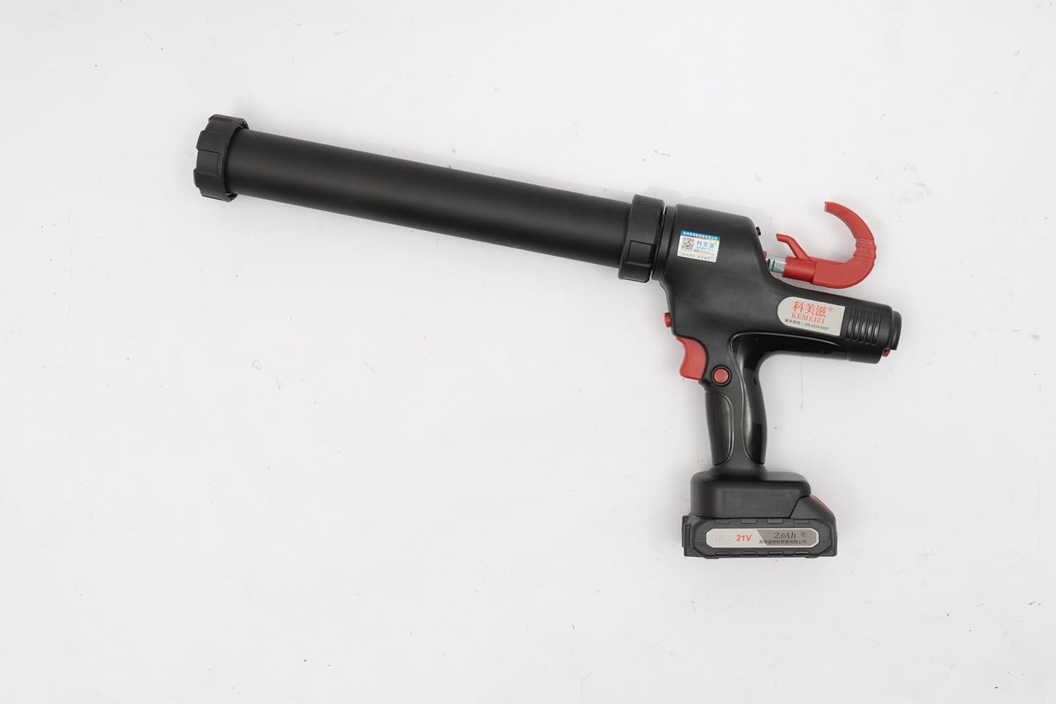 21V Cordless Glass Glue Gun Kit Dual Batteries & Fast Charger Included - Mid-Speed Caulking Tool for DIY/Construction (21 Volt Lithium-Ion, Ergonomic Handle)
