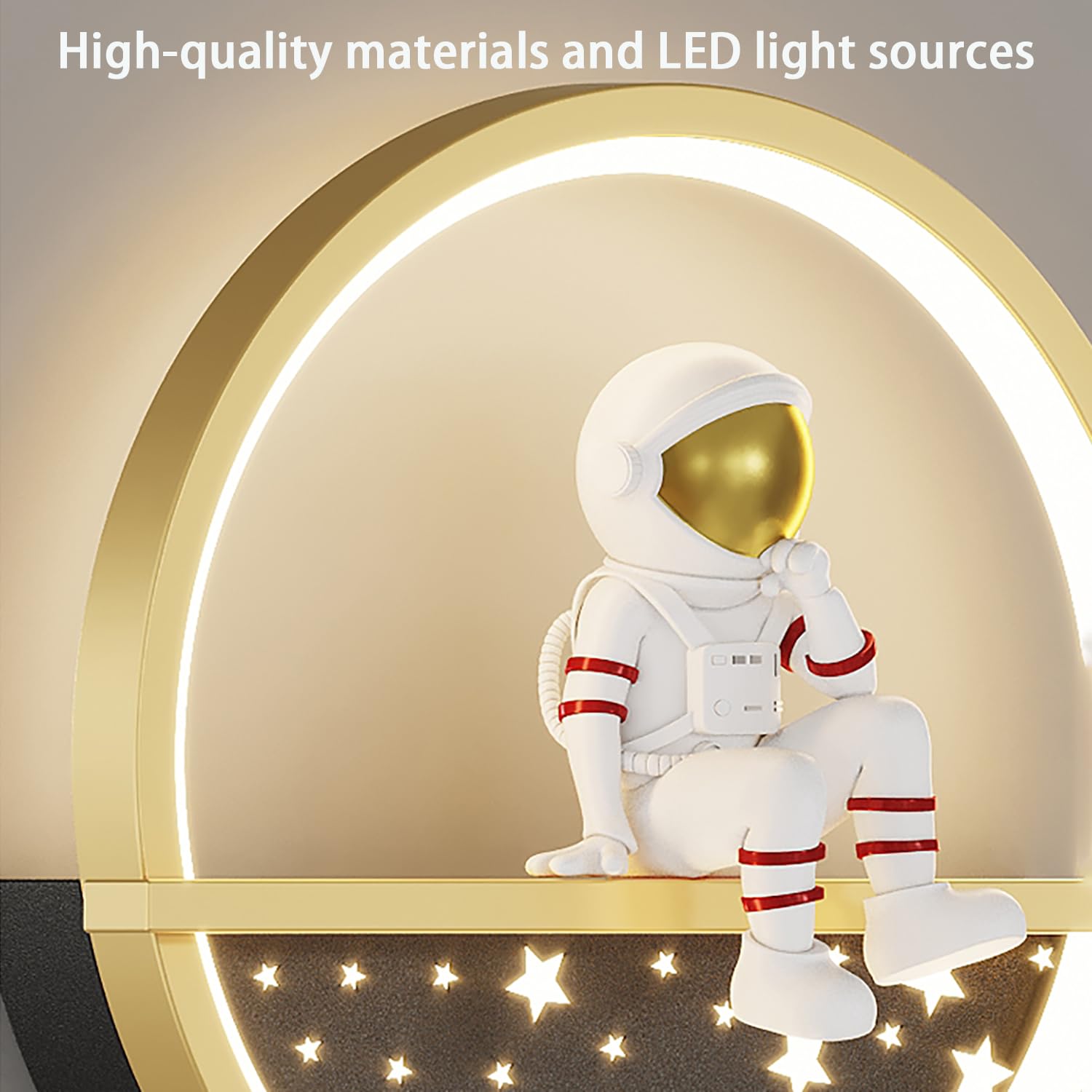 Aplique Pared LED Interior Regulable Moderna Lámpara de Pared para habitación de bebé Luz de Pared Astronauta Espacial plafones de pared para Dormitorio Infantil cabecera Salón Regalos para Niños