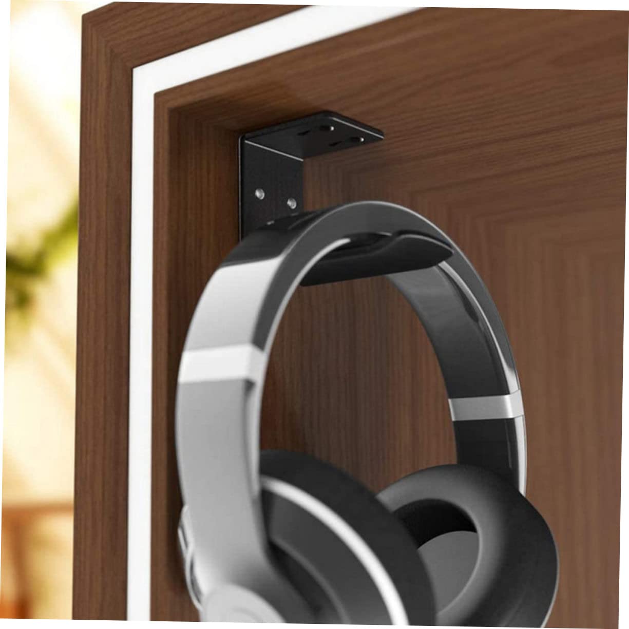 Mikikit 6 Pz Supporto Per Cuffie Rack Di Archiviazione Per Cuffie Per Computer Espositore Per Cuffie Cuffia Porta Cuffie Da Tavolo in Legno Cuffiette Lega Di Alluminio Auricolare Scrivania
