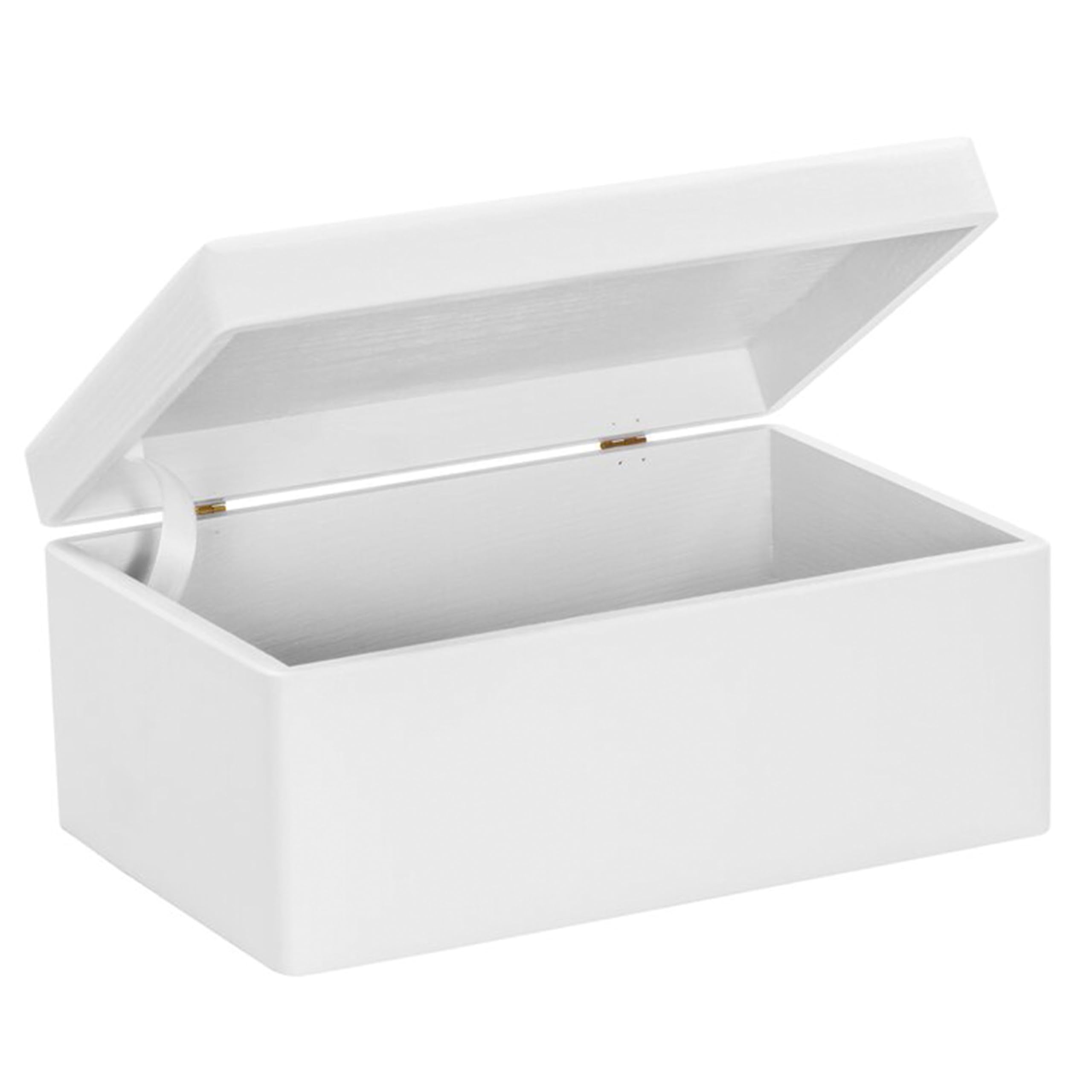 LAUBLUST Scatola in legno con coperchio - 30x20x14cm, bianco, FSC® - Scatola portaoggetti | Scatola dei ricordi | Confezione regalo e artigianato
