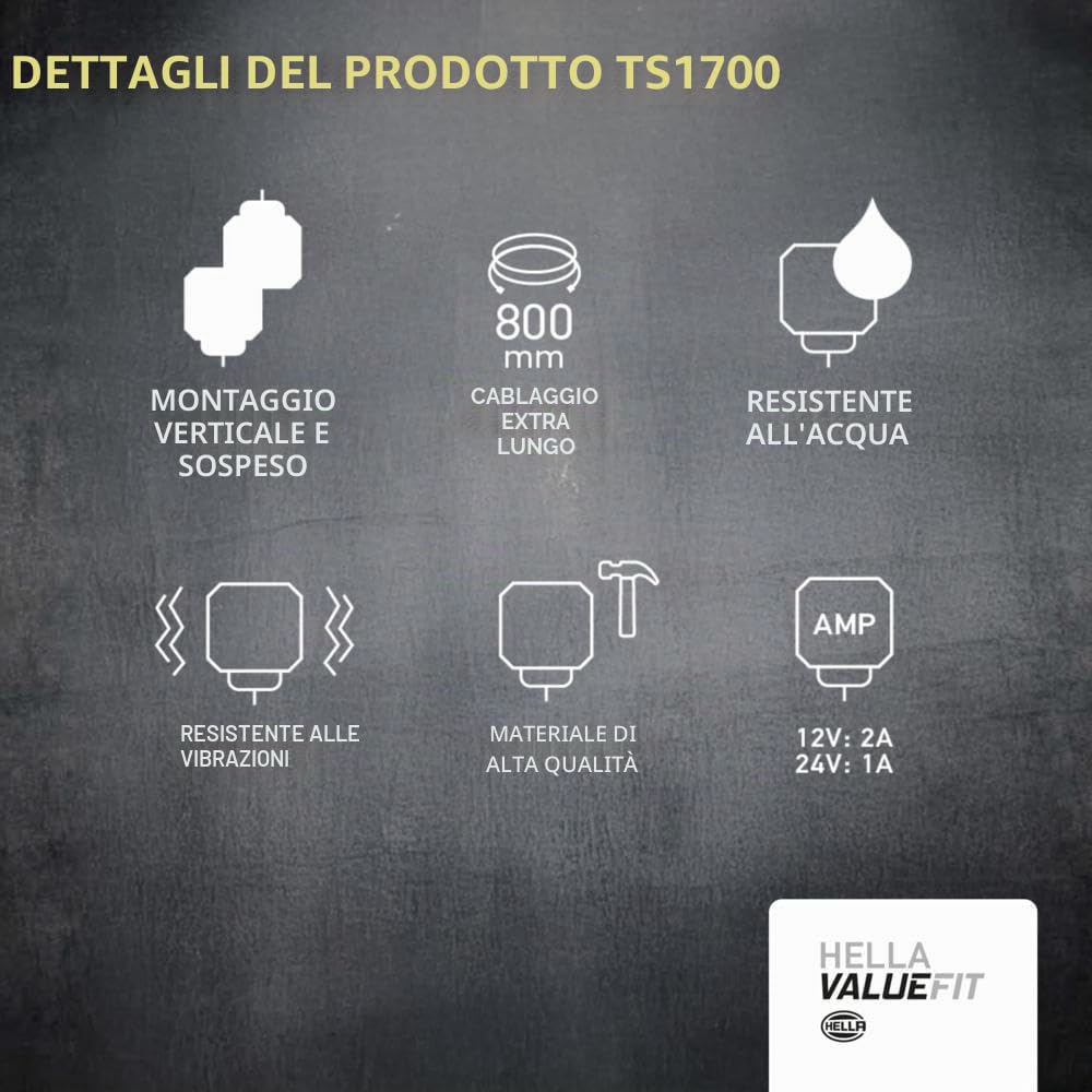 HELLA VALUEFIT 1GA 357 110-002 LED-Faro da lavoro, Valuefit TS1700, 12/24V
