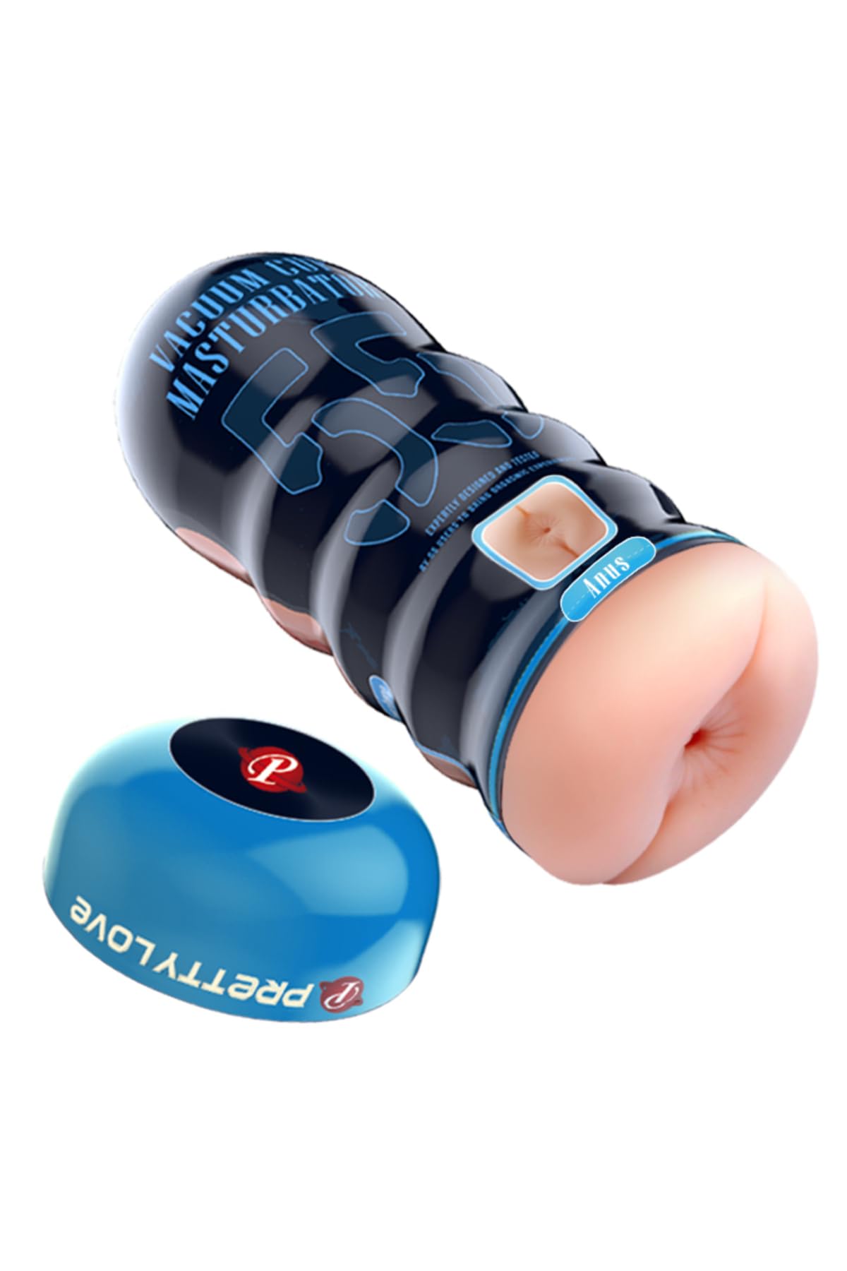 18 CM Anal Vacumm Cup Masturbatör Gerçekçi Dokuda