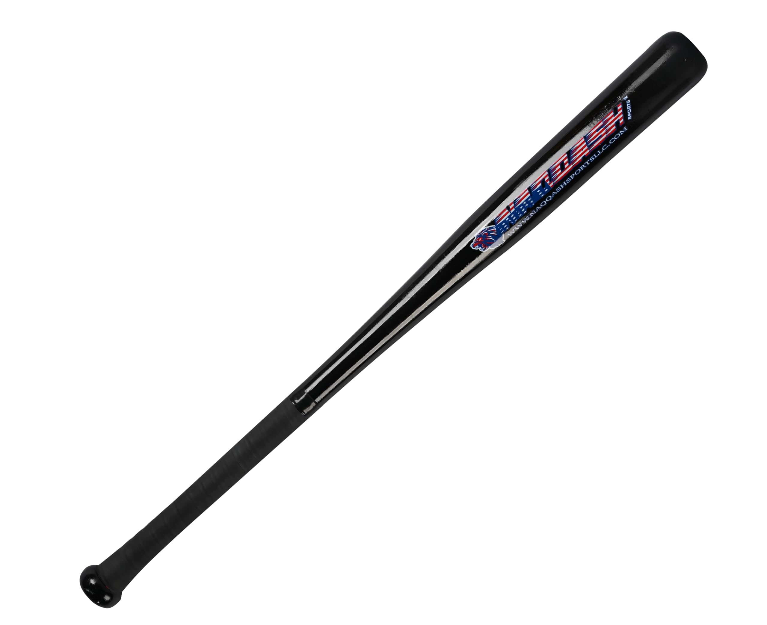 34 Inch Self Defense Baseball Bat - Black Barrel & Grip, Beech/Poplar Wood for Youth & Adult, 20 oz, 2.25 Inch Barrel