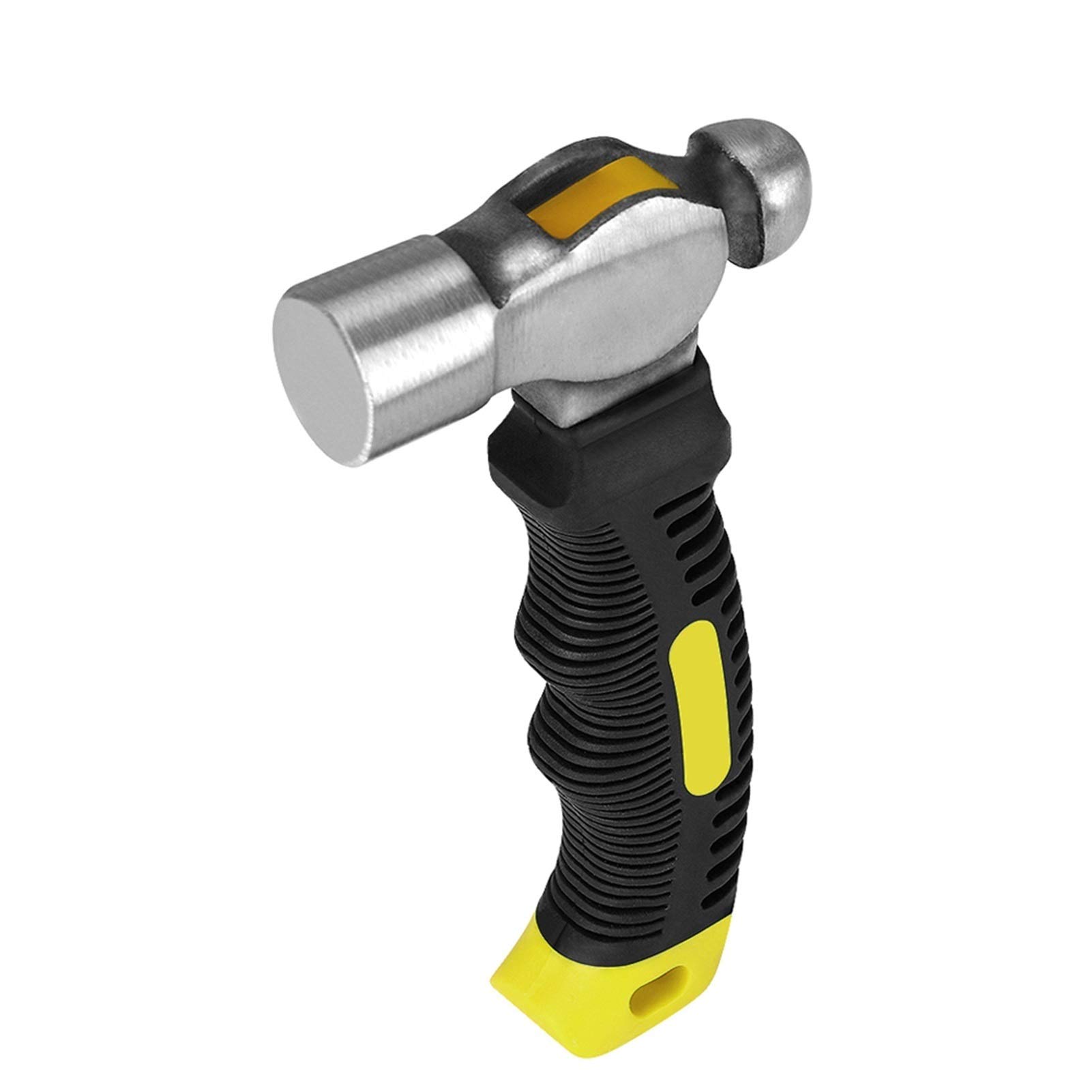 Martillo Martillo pequeño de cabeza redonda Martillo de metal duro Mango de goma antideslizante de doble cara Herramienta manual Herramienta para trabajar la madera Acero con alto contenido de carbon