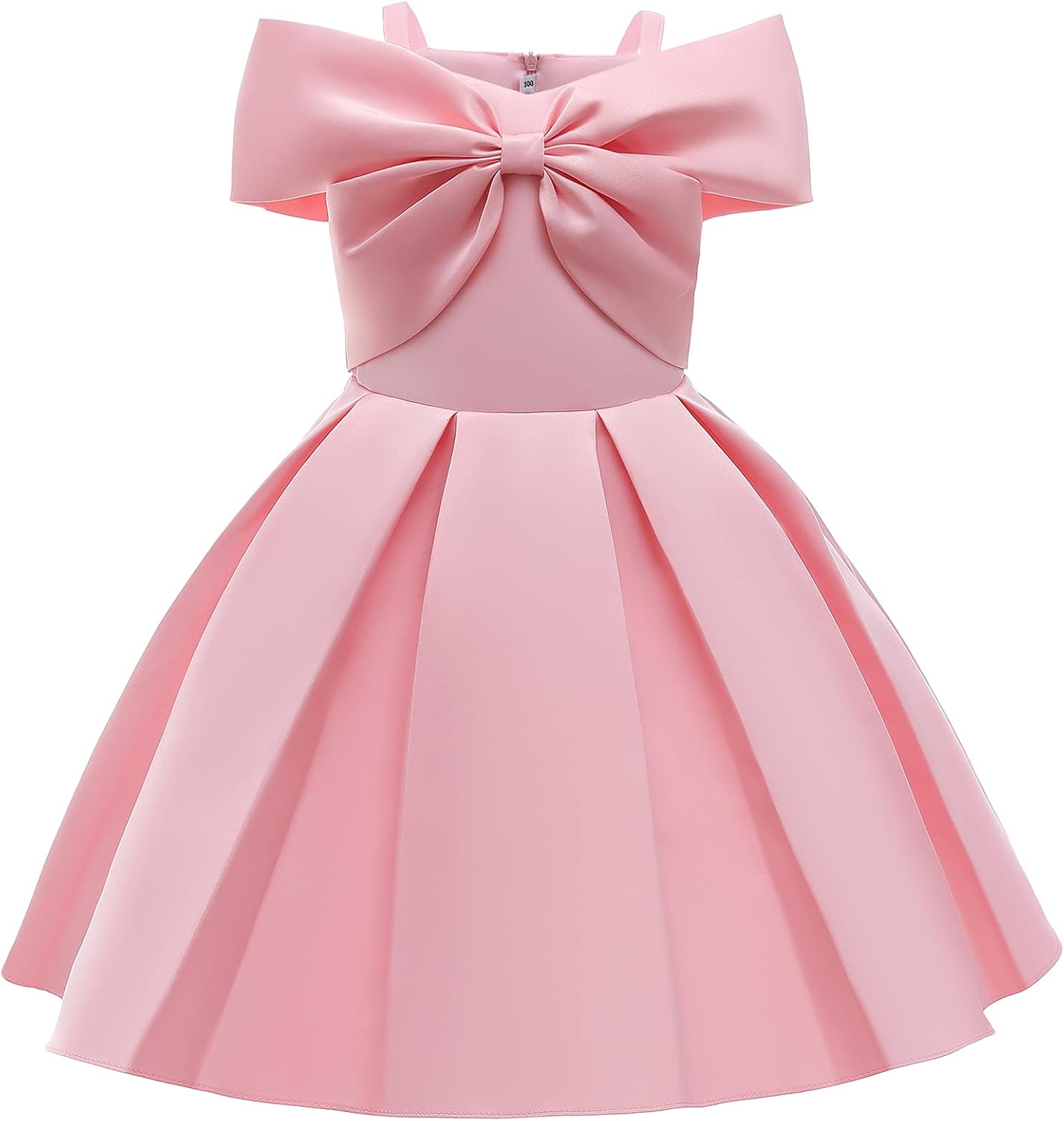 Uhnice Flower Girl Formal Dress Off Shoulder Bowknot Wedding Ball Gown