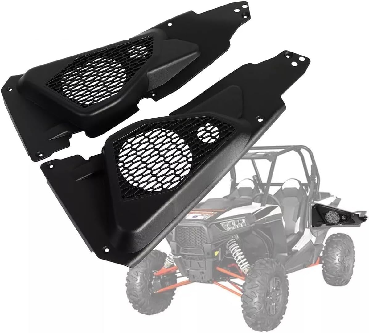 6.5" UTV Door Speakers Pods for RZR, Front Speaker Pods Panels for Polaris RZR XP 4 1000, XP 1000, RZR 900, RZR 4 900 EPS Accessories 2014-2019(2PCS) Replace OEM # 2881989