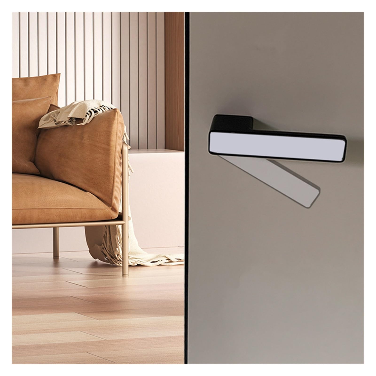 Aleación de Zinc Minimalista Cerradura Puerta Magnético Silencioso | Llave Oculta(C)