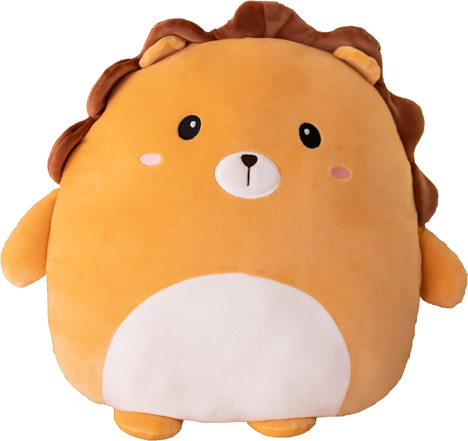 CASAGOOD Soft Flat Lion Plush Hugging Pillow Cute Brown Lion Stuffed Animal Plushies Toys Kids Anime Cushion for Birthday, Valentine's Day, Christmas.