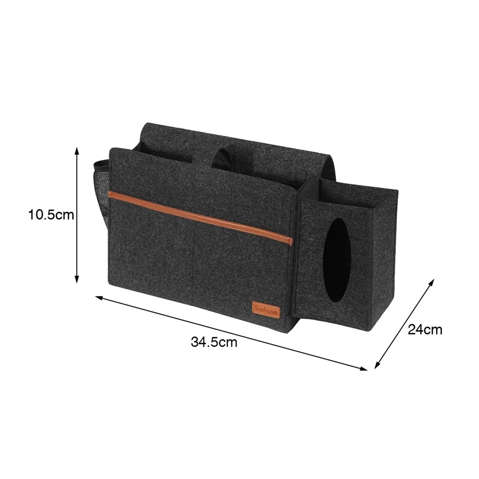 Betttasche Aufbewahrungstasche for Schlafzimmer, Nachttisch, Organizer mit Taschentuchbox, Telefon, Filz, Hängetasche, Sofa, Korb mit großer Kapazität, Wasserflaschentasche Für Betten, Sofas