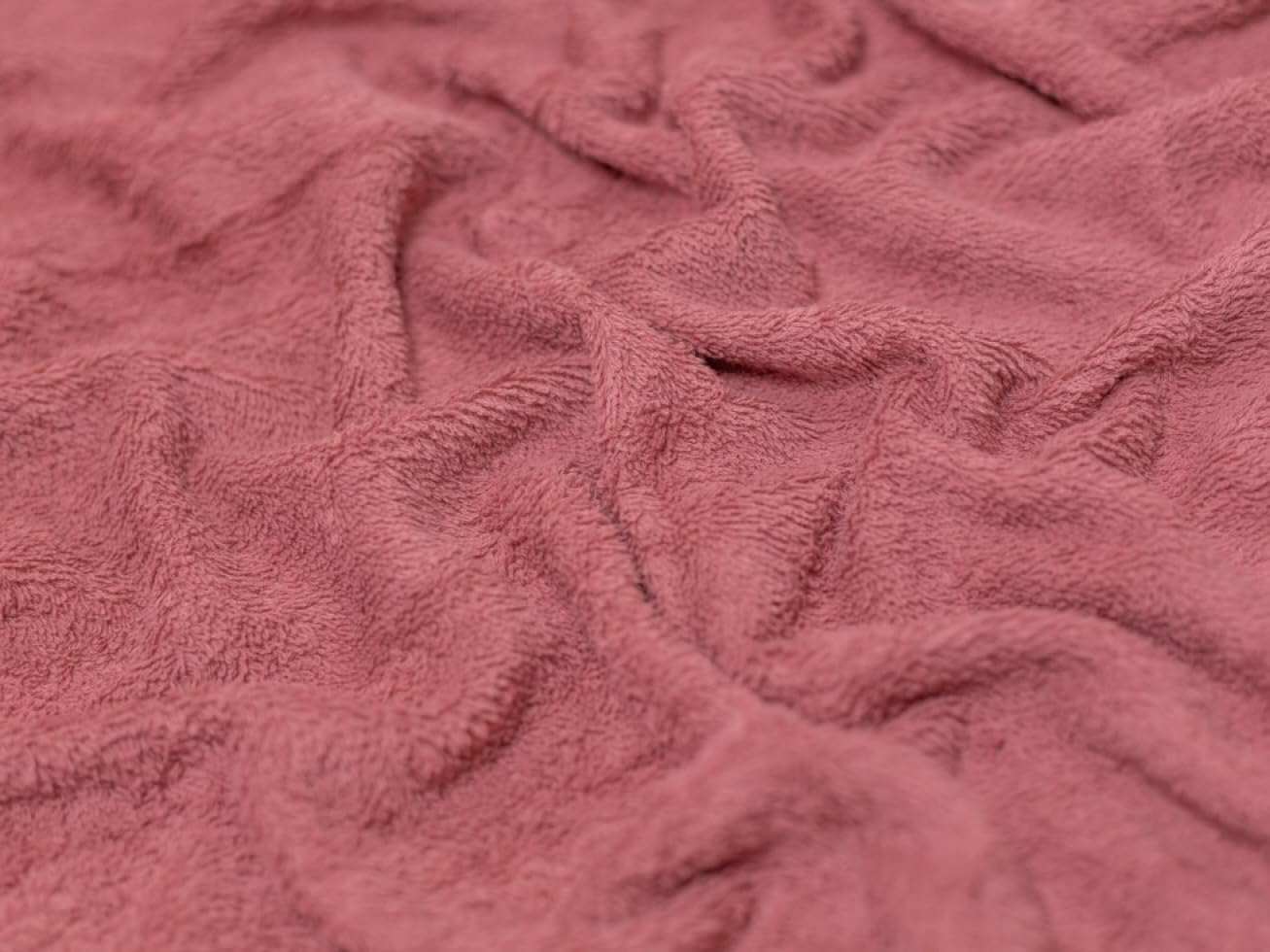 Minerva Luxury Cotton Towelling Dusky Rose - per metre