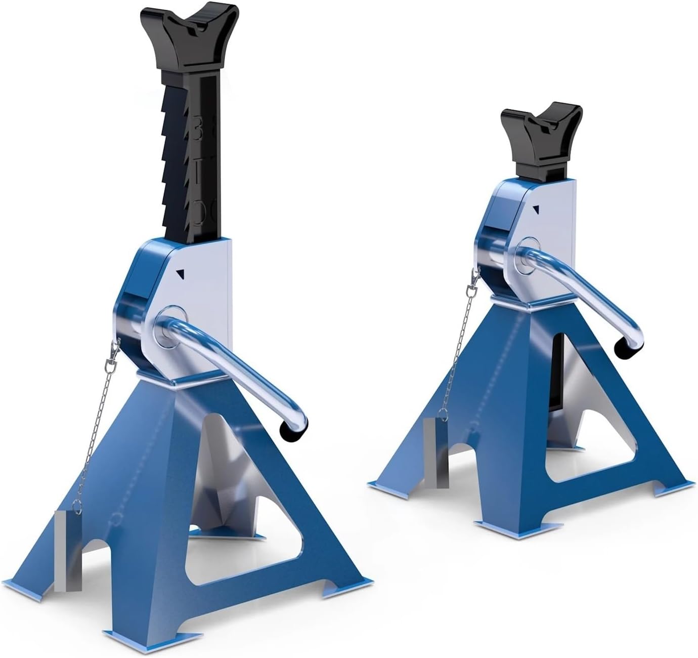 Tire Repair Tools Car Jack Stands,with Double Locking,12.6in-17.3in Adjustable Height,with Large Base SUV Lifting,1 Pair