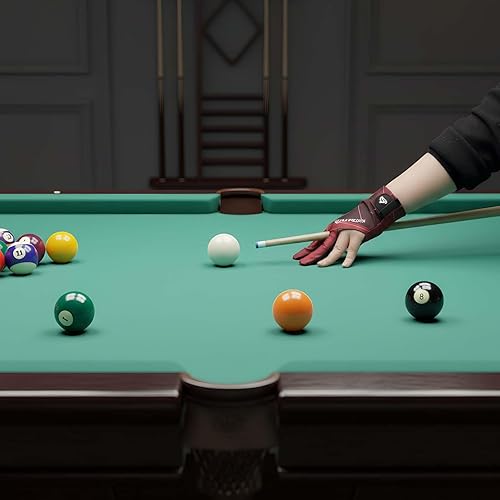 Miniatura 5 de Guante de piscina para mano izquierda, guantes de billar para mano izquierda 3 dedos