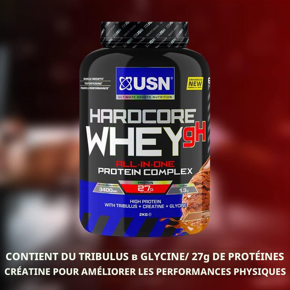 USN Hardcore Poudre de protéine de lactosérum Chocolat 908 g