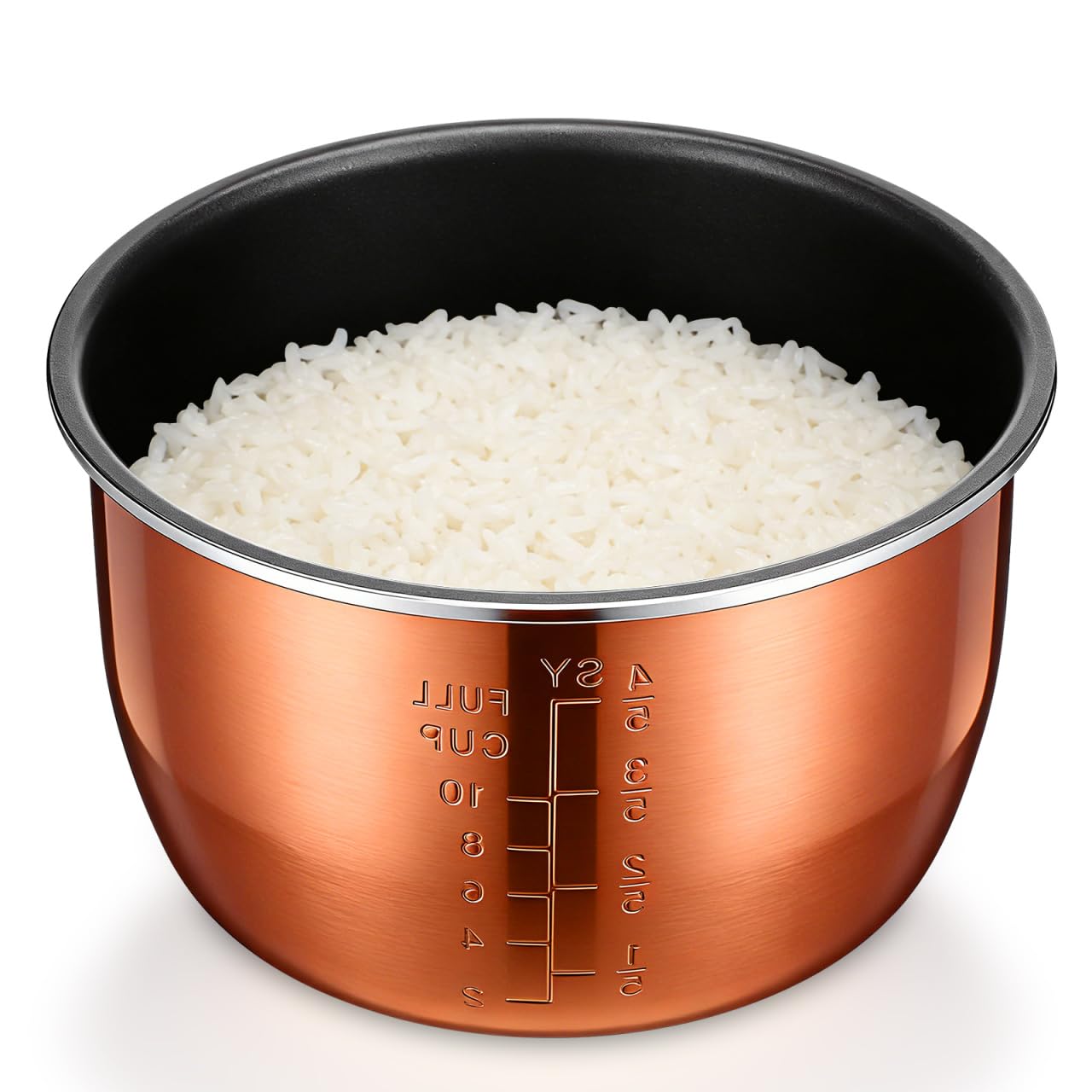 Sewroro Autocuiseur électrique de 5 L - Pot intérieur anti-adhésif en alliage d'aluminium - Bol de cuisson de rechange pour cuiseur à riz et préparation de repas polyvalente