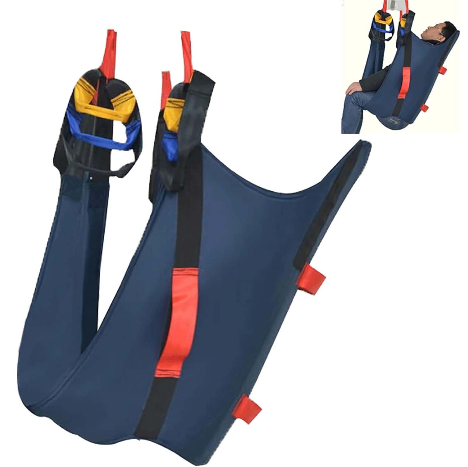Eslinga de elevación para pacientes con soporte de cuerpo completo y apertura para inodoro