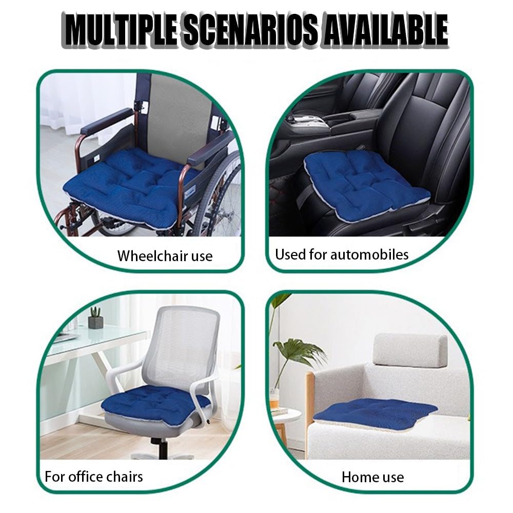 Cojín para Silla De Ruedas, Cojín De Descompresión 47X47X6CM, Cojín Antiescaras Cojin Coxis Cojin Asiento Ergonómico para Oficina, Sofa, Hogar, Alivia Presiones De Piernas