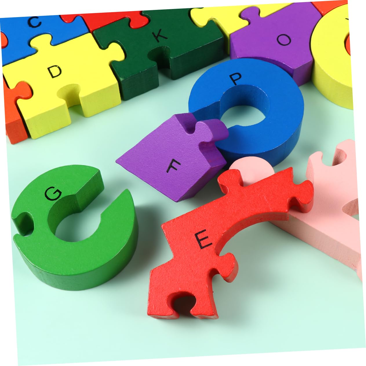SUPVOX Puzzle Bois Alphabet Éducatif pour Enfant Cartoon Train