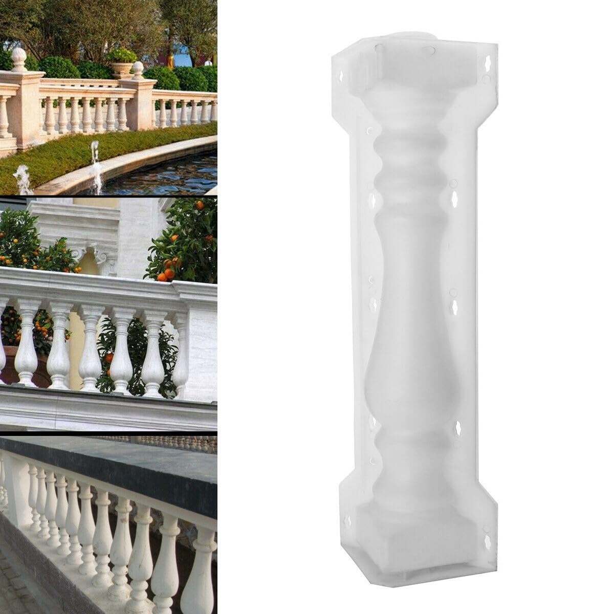 60X14Cm Columna Molde BalcóN JardíN Piscina Valla Cemento Barandilla Yeso Molde de HormigóN Columna Molde Barandilla Edificio