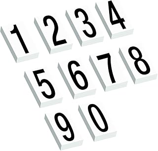 Aviditi Vinyl Warehouse Number Kit Labels/Stickers, 4â€ x 2 1/8â€, Black/White, 1 Kit
