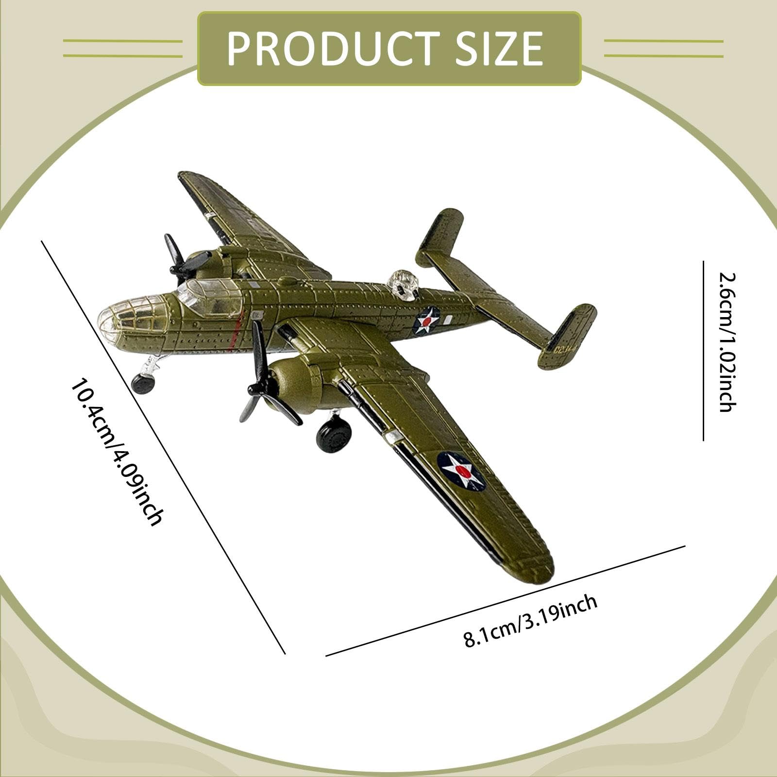 Oshhni Modello di Aereo B25 in 1:200 – Decorazione da Scrivania per
