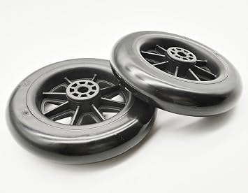 Universal Walker replacement wheels,5Caster Wheels,Axle mounting hole diameter 5/16" 8MM, shaft height 30MM,Universal Walker and Bariatric Walker replacement parts,Without Axle.1Pr,Black