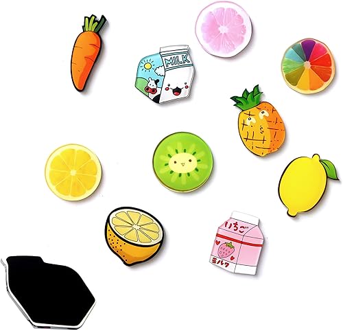 Imán de nevera lindos imanes de frutas para refrigerador, adhesivos acrílicos decorativos para nevera, melenas para refrigerador, decoración de