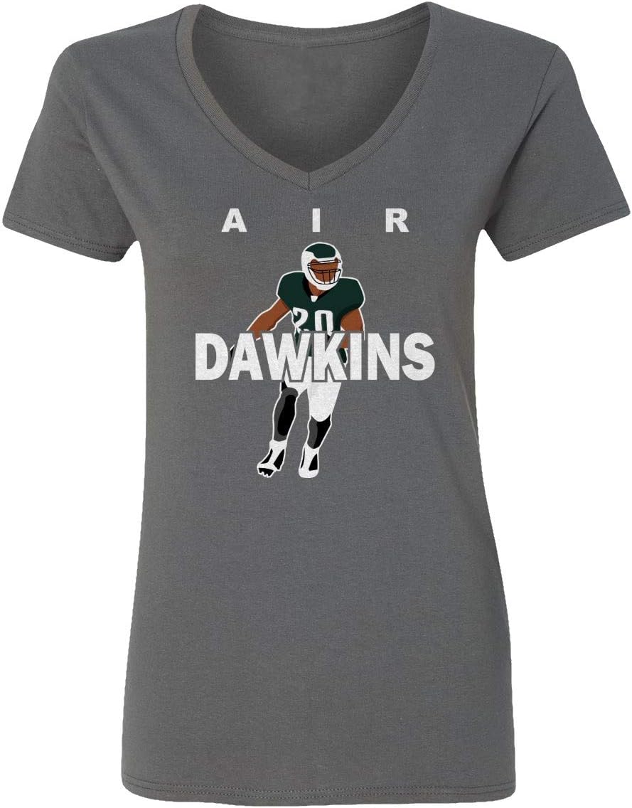Philadelphia AIR Dawkins Football Womens Vneck T-Shirt
