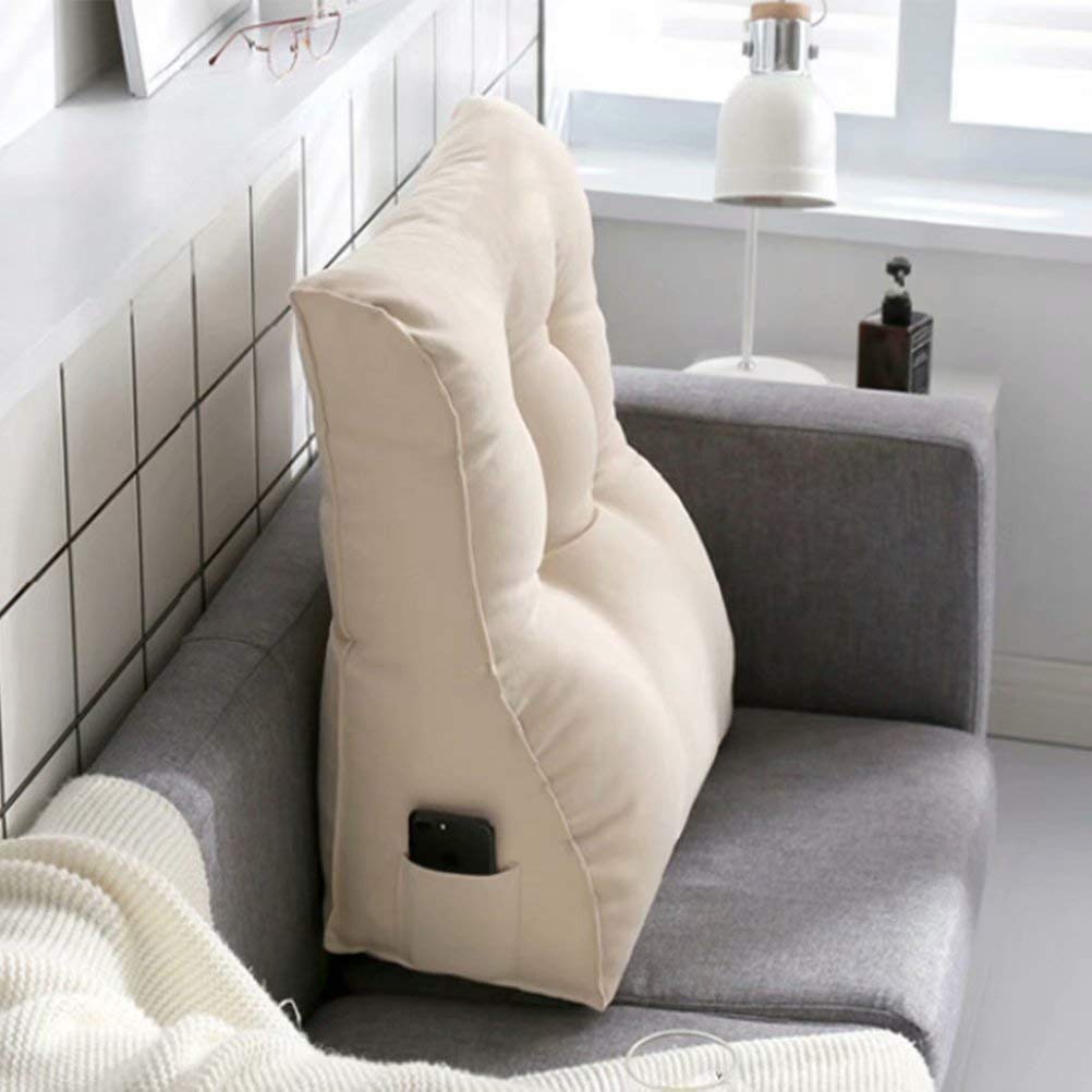 Z-one Cuscino Posteriore, Lombare Cuscino Lettura cuscinoa Forma di Cuneo Cuscino per Divano Letto Sedia da Ufficio da Casa Perfetto per Riposare,Resto Cuscini Cerniera Rimovibile