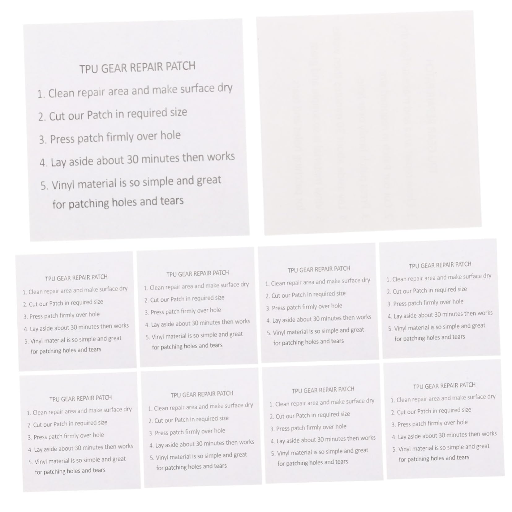 HOMSFOU 25pcs TPU Repair Patches for Inflatable Products Tent Repair Stickers Convenient Leakproof Sticker for Swim Backpacks and Umbrellas