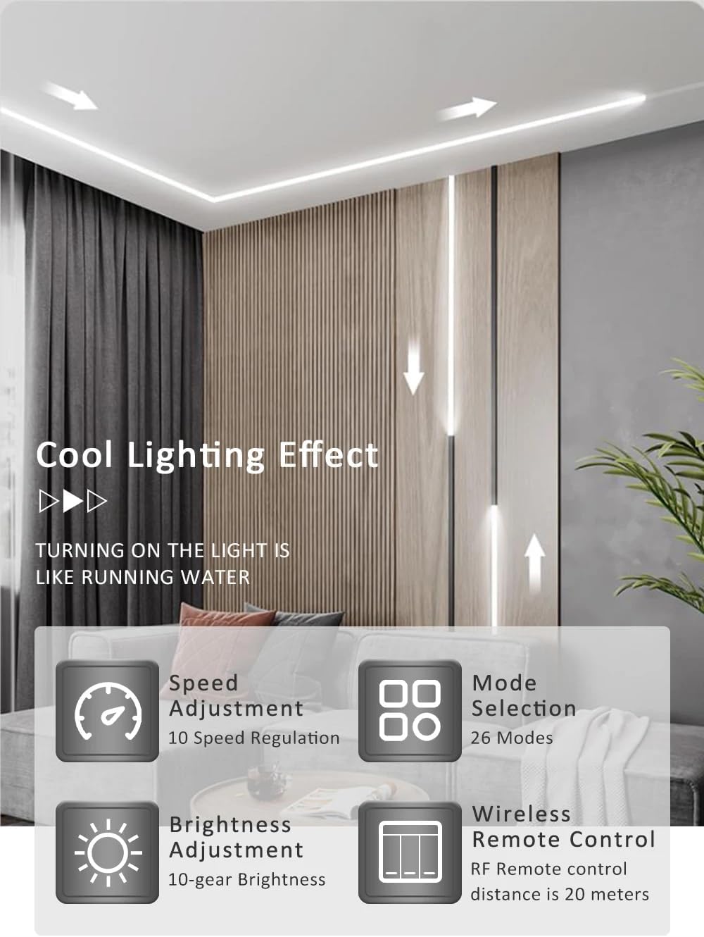 DC12-24 RF LED Pixel Strip Controller led Light Flow Water Wireless Touch Dimmer Panel for WS2811 Running Water Running Horse Racing Strip Light (1To2 Control)