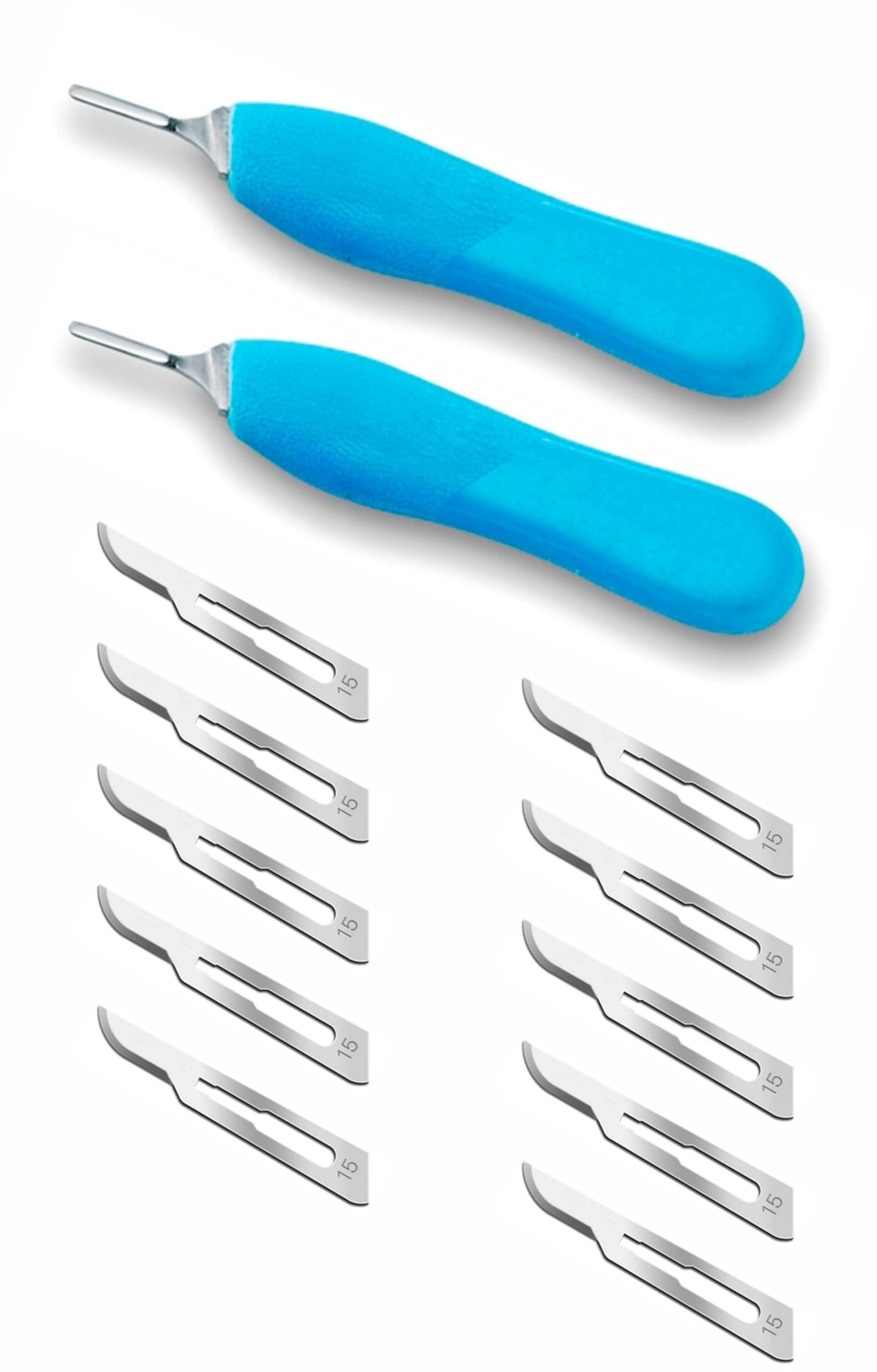 Glassvan Blades Size no.15 (10 pcs) with Plastic Moulded Stainless Steel Surgical/Scalpel Blade Handles Size no.3 (2 pcs) (B0D8JPB9Y6) Amazon Price History, Amazon Price Tracker