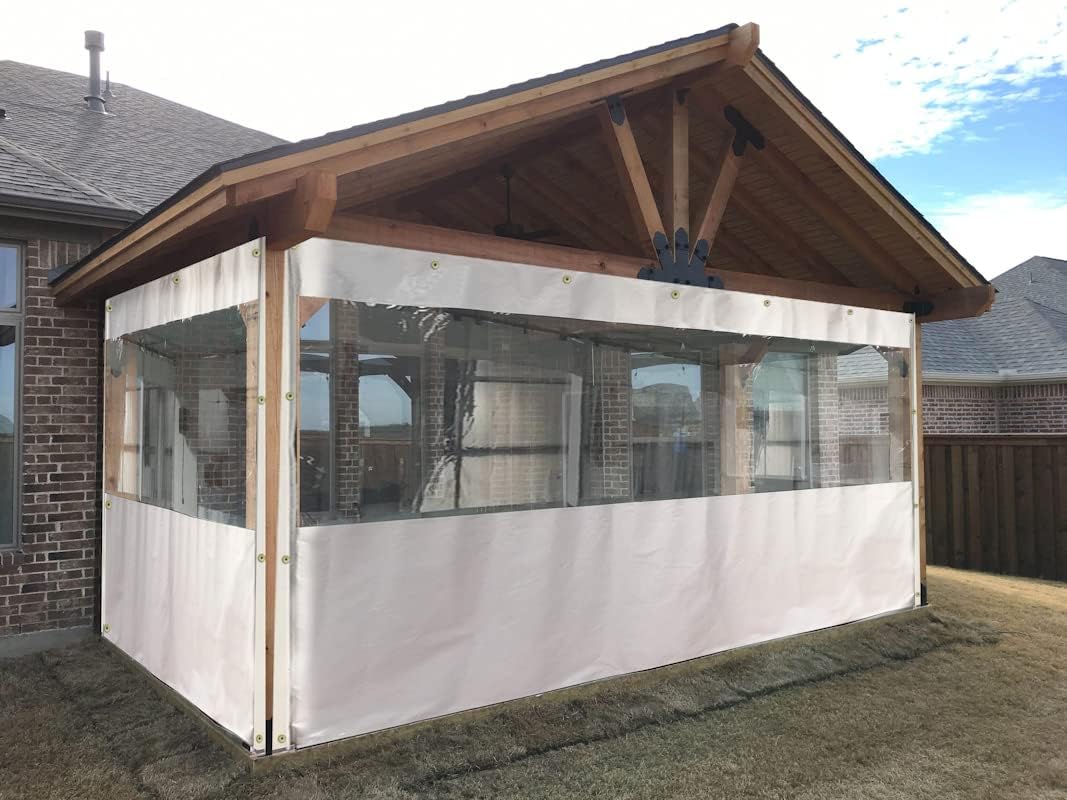 Custom Tarps with Windows | Made to Order | Patios, Porch, Screen Rooms, Gazebos | Waterproof | 100% UV & Weather Resistant